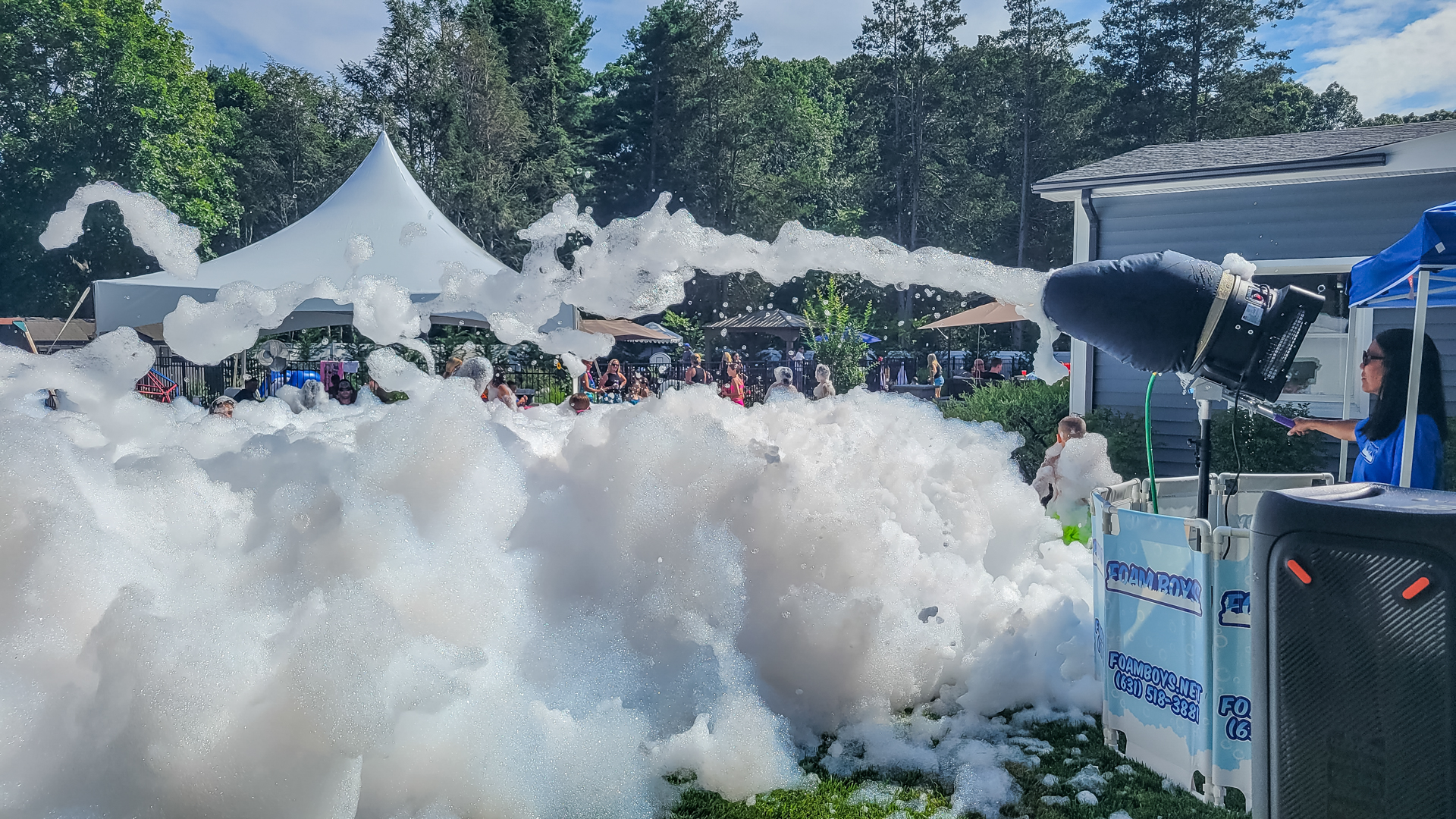 backyard foam party
