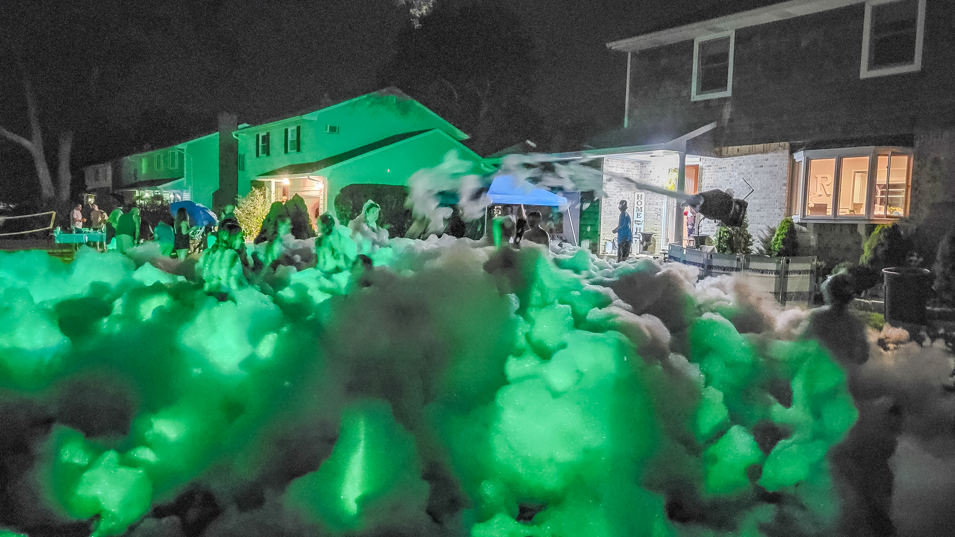 colored foam party