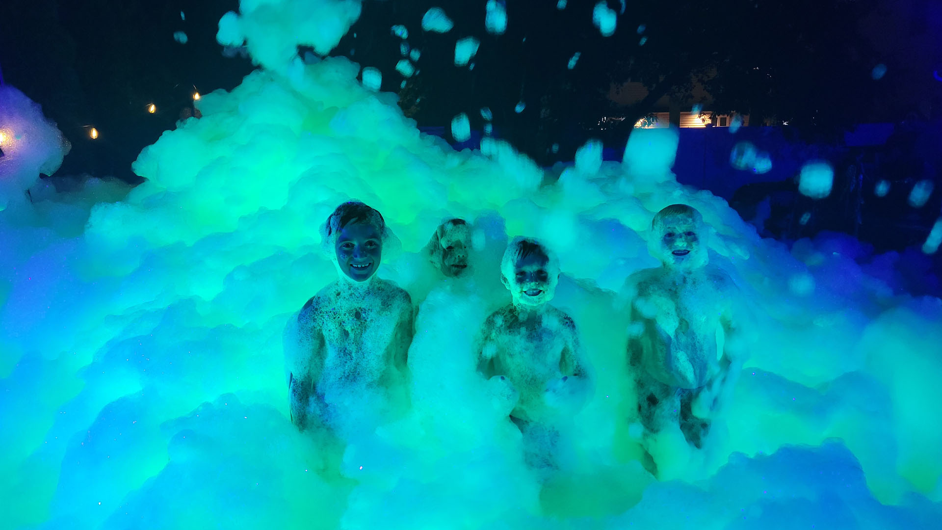 glow in the dark foam party