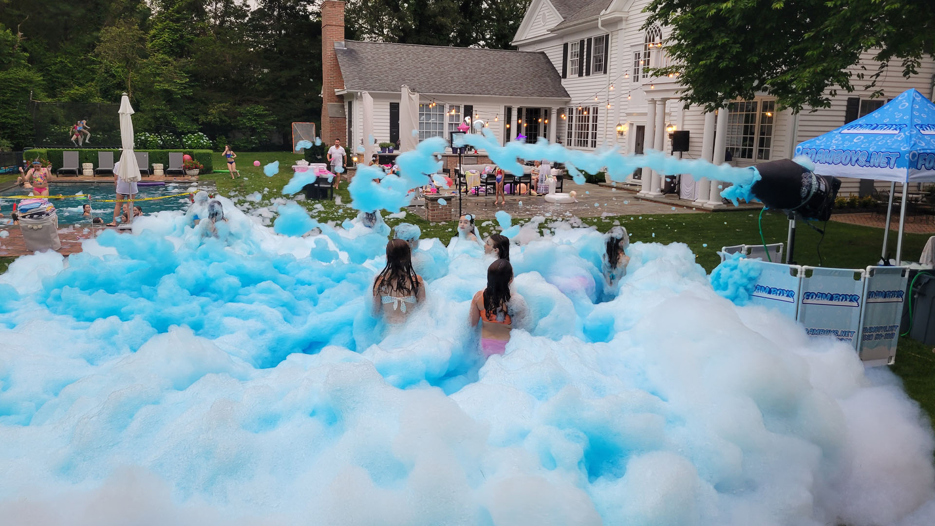 blue foam party